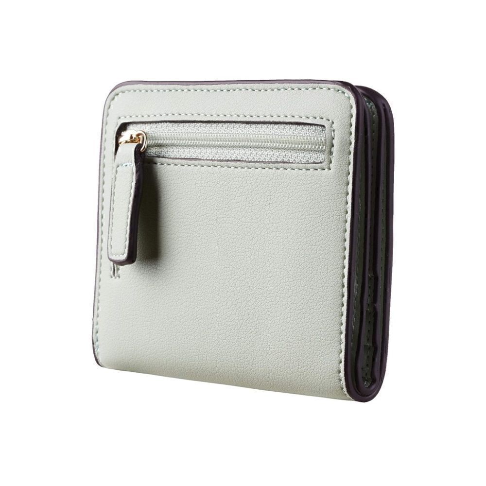 Light Green Leather Compact Wallet